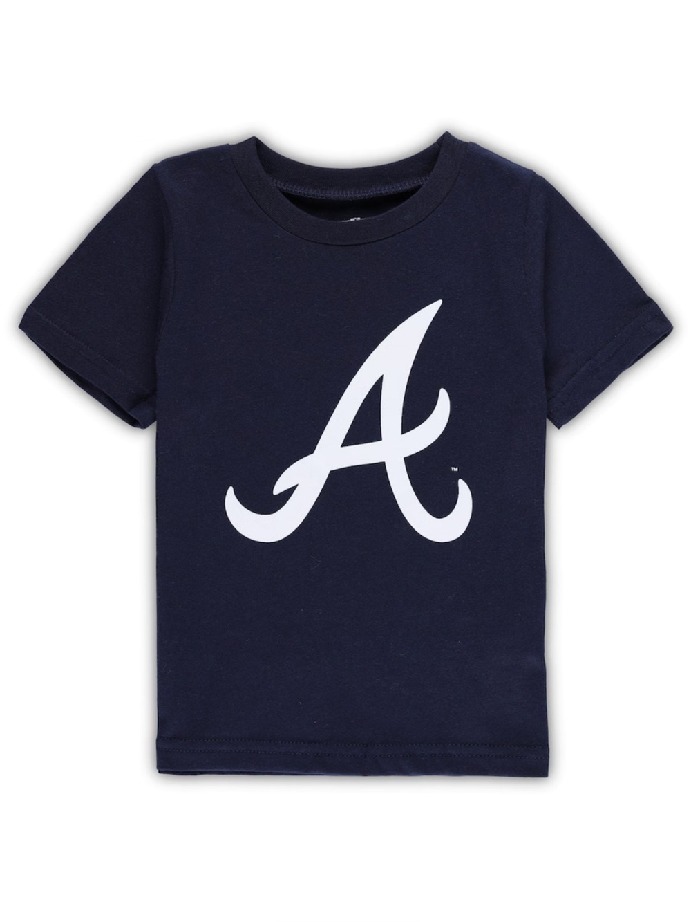 Atlanta Braves Navy Team Crew Primary Logo T-Shirt
